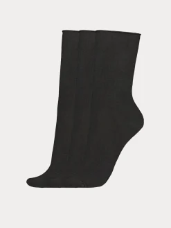 Katso Valikoima|Katso Sukat-Nanso BAMBOO COMFORT TOP nilkkasukat, 3 paria - musta Black