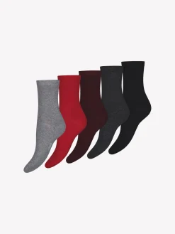 Katso Valikoima|Katso Sukat-Nanso COTTON BASIC nilkkasukat, 5-paria - monivärinen Punainen