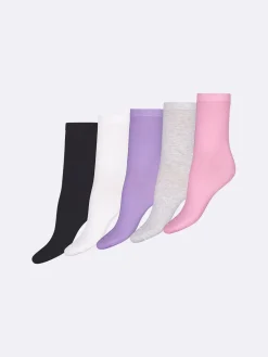 Katso Valikoima|Katso Sukat-Nanso COTTON BASIC nilkkasukat, 5 paria - monivärinen Lila