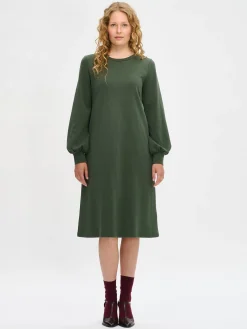 Mekot-Nanso LEIJA pitkä mekko - Tummanvihreä