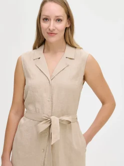 Pellavavaatteet|Mekot-Nanso LIN pellavamekko - Beige