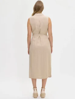 Pellavavaatteet|Mekot-Nanso LIN pellavamekko - Beige