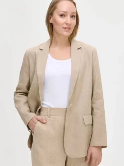 Pellavavaatteet|Takit, Jakut Ja Liivit-Nanso ARLES pellavajakku - Beige