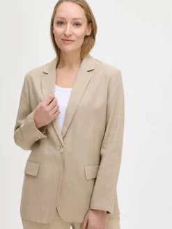 Pellavavaatteet|Takit, Jakut Ja Liivit-Nanso ARLES pellavajakku - Beige