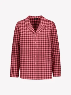 Yöasut Ja Oloasut-Nanso FLANELLI pyjamapaita - pinkki-burgundi Pinkki-burgundy ruudullinen