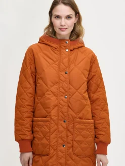 Takit, Jakut Ja Liivit-Nanso MAXI HOOD tikkitakki - Oranssin ruskea