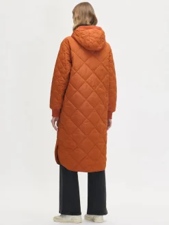 Takit, Jakut Ja Liivit-Nanso MAXI HOOD tikkitakki - Oranssin ruskea