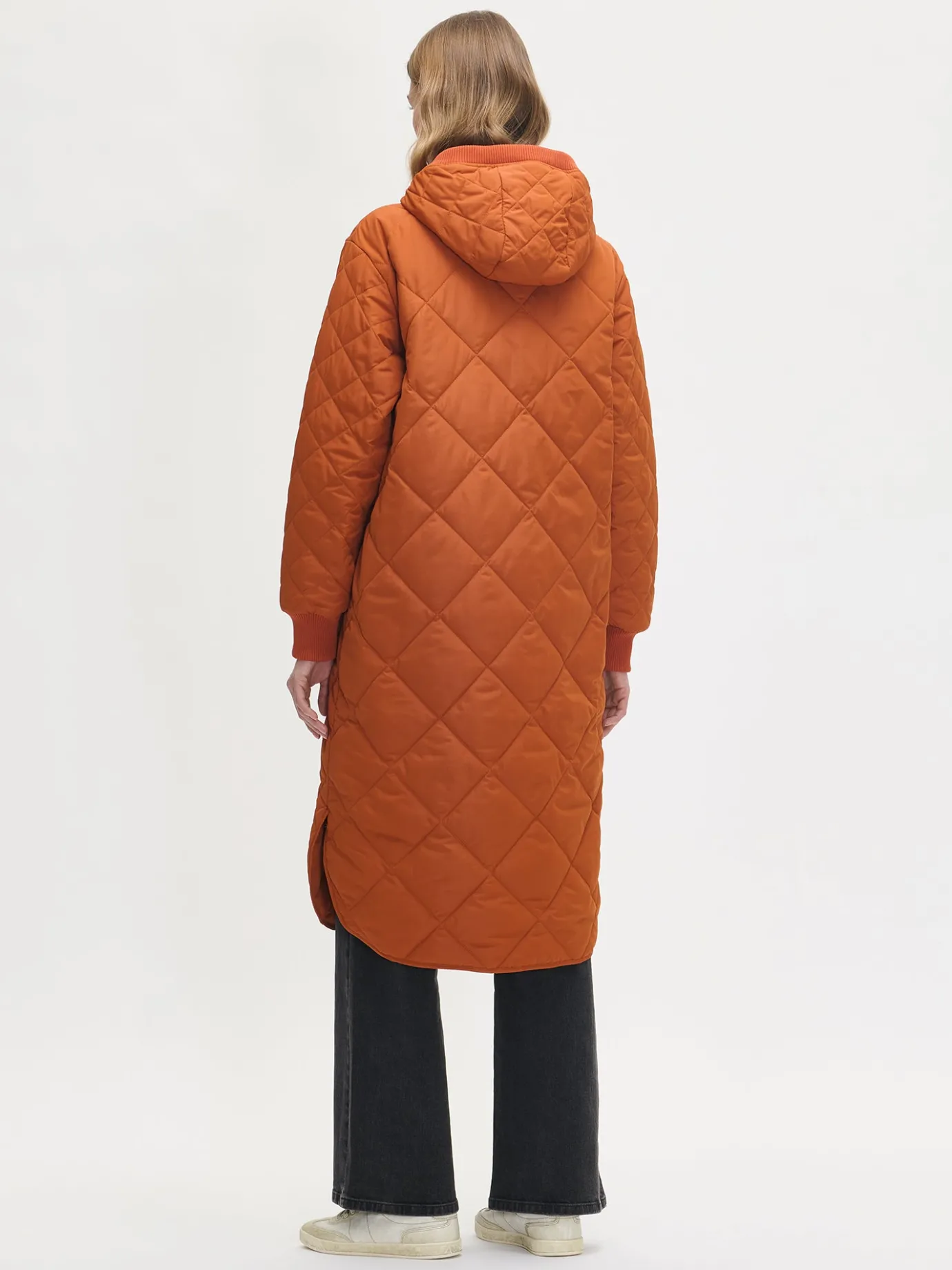 Takit, Jakut Ja Liivit-Nanso MAXI HOOD tikkitakki - Oranssin ruskea