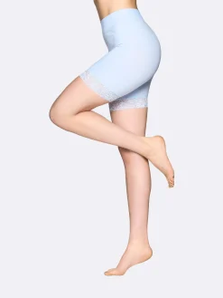 Katso Valikoima|Katso Sukkahousut-Nanso SEAMLESS LACE SHORT leggingsit - sininen Skyblue