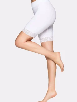 Katso Valikoima|Katso Sukkahousut-Nanso SEAMLESS LACE SHORT leggingsit - valkoinen White