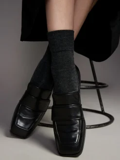 Katso Valikoima|Katso Sukat-Nanso TERRY SOLE COMFORT merinovillasukat - tummanharmaa Mel.grey